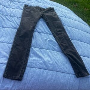 Free People Black Skinny Jeans With Gold Glitter size 28”